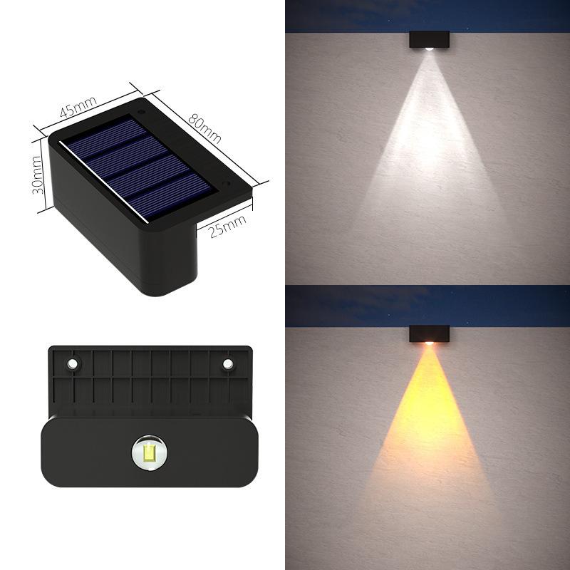 10/8/6/4LED Solar Wall Lamp Outdoor Waterproof Up and Down Luminous Lighting for Garden Fence Decoration Sunlight Light