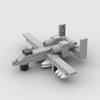 Модель истребителя A-10 Самолет Военный Конструктор Гром II Штурмовик Модель Самолета ВВС США Кубики Детские Игрушки