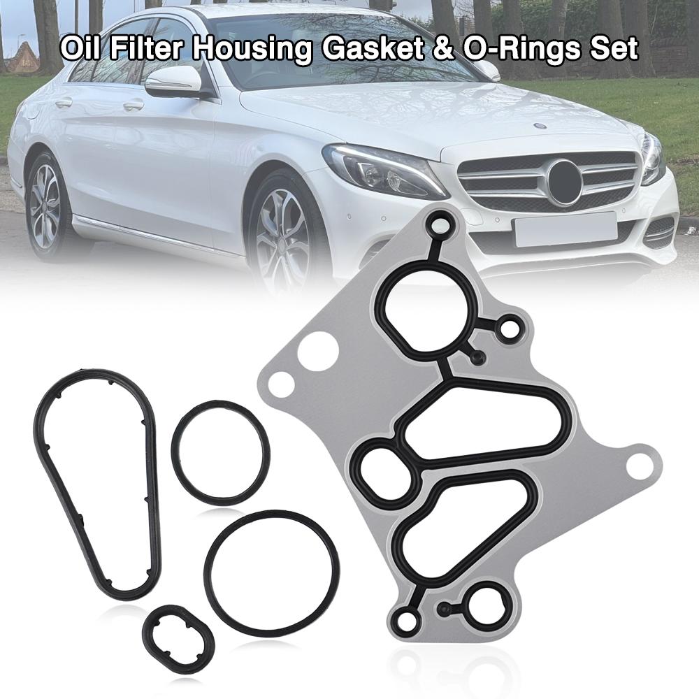 5pcs Car Engine Oil Cooler Gaskets Rubber 2711840280 2711840380 A2711840280 2711801010 For MERCEDES-BENZ C250 SLK200 SLK250