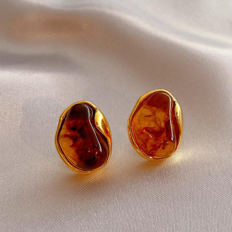 BLINGBAY женские серьги Maillard, тигровый глаз, камень, геометрические серьги, модные легкие роскошные ретро-серьги, высококачественные универсальные серьги, ювелирные изделия, подарки