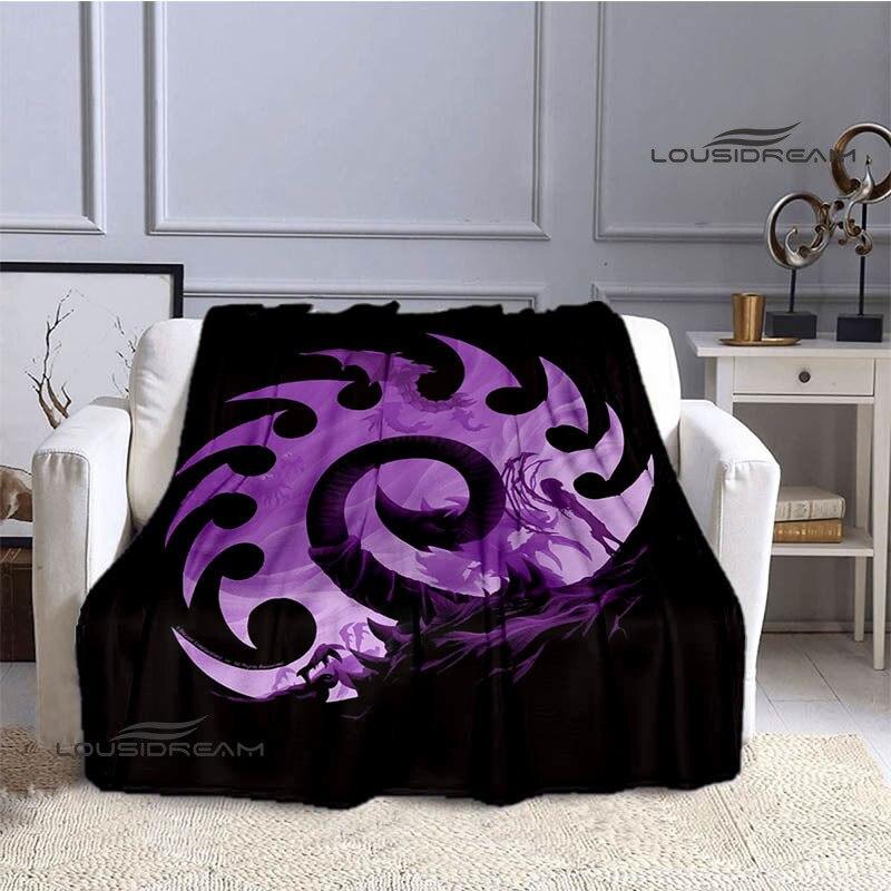 StarCraft Logo Printed Blanket Children Warm Beautiful Blanket Flannel Soft and Comfortable Blanket Home Travel Birthday Gift