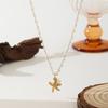 Ожерелье серии «Океан» Женское Подвеска в виде ракушки морской звезды Ювелирные изделия Легкая роскошь Универсальная мода Высококлассные аксессуары