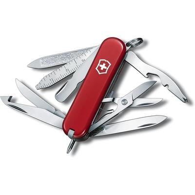 Victorinox Mini Champ Красный Швейцарский Армейский Нож 18 Функций Компактный Мультитул с Оранжевой Чисткой и Кусачками для Кутикулы