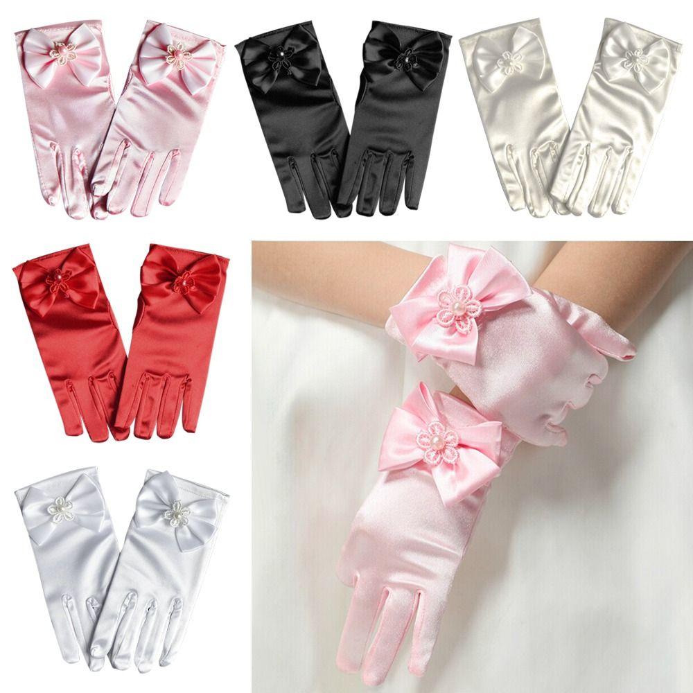 Skirt Accessories Full Finger Mittens Stage Gloves Wedding Flower Girl's Gloves Princess Gloves