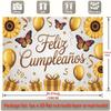Фон для вечеринки Плоский Feliz Cumpleaos Мероприятия Свадьба Церемония вступления Четыре сезона Декор фотобудки Декор входной двери Праздники