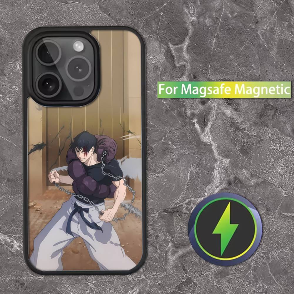 Чехол для телефона Toji Fushiguro J-jujutsu для iPhone 16,15,14,13,12,11,Pro,Max,Plus,Mini,SE Магнитная беспроводная зарядка Magsafe