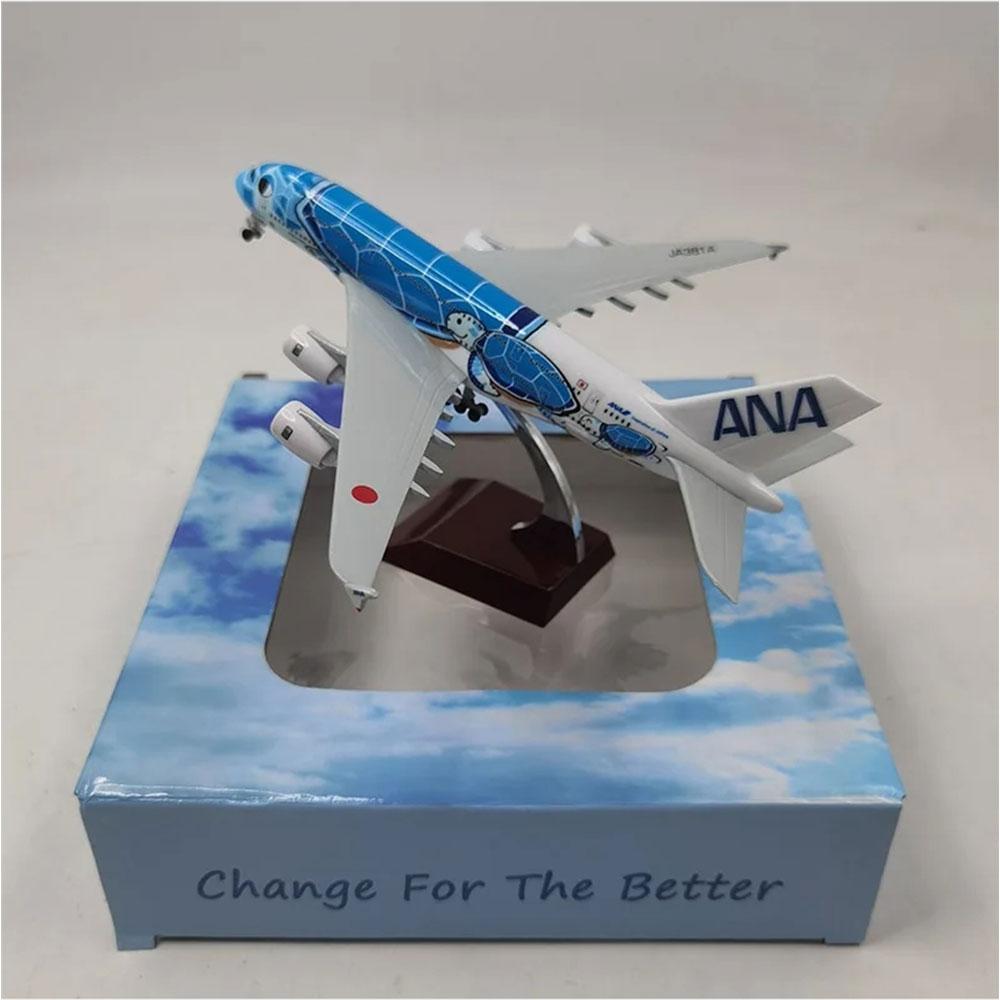 Игрушечная модель самолета 1/400 20 см Сплав Металл Япония Авиалинии ANA Airbus A380 Мультяшный Самолет Авиакомпании Морская Черепаха Модель Самолета Авиалинии Модель Самолета