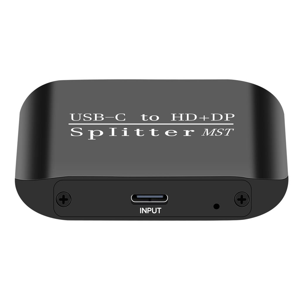 Совместимый HDMI-разветвитель 1 в 2 выхода USB C на HDMI+DP-разветвитель 4K 60 Гц MST SST Высокое качество видео
