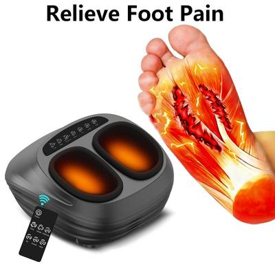 Массажер для ног, Шиацу массаж ног с функцией подогрева, разминание, перекатывание и воздушная компрессия, до 46 размера мужской обуви, пульт дистанционного управления.