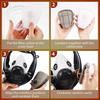 Full Face Respirator Mask with Filters, Anti-Fog Anti-Gas Anti-Dust Respirator, Gas Mask for Painting Spraying