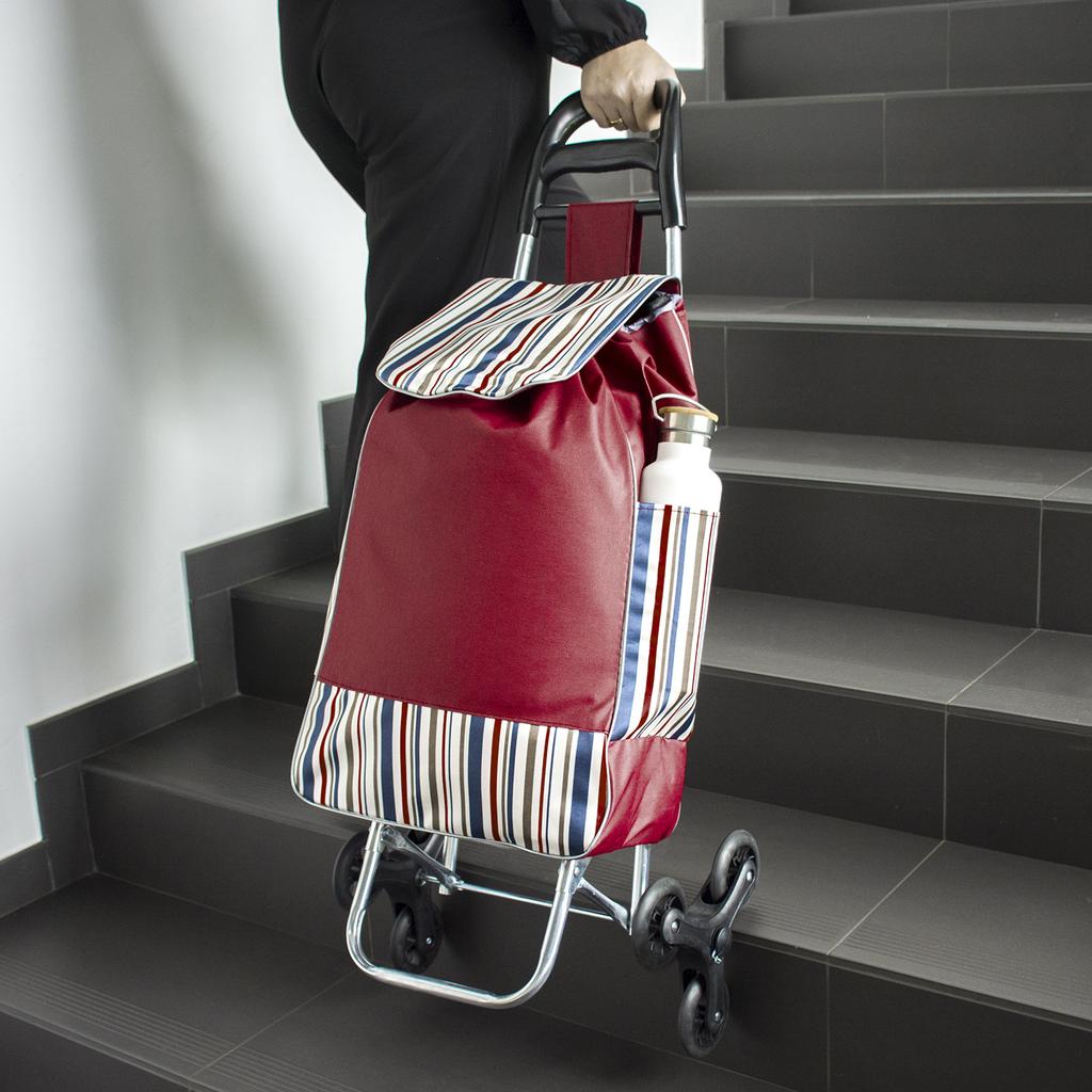 Shopping bag, shopping trolley, on wheels, foldable, strong, solid, waterproof