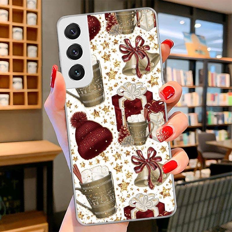 Зимний Кофе Рождественский Чехол Для Телефона Для Samsung Galaxy S26 S25 Edge S24 Ultra S23 S22 Plus S21 S20 FE Мягкий Чехол-Оболочка Gal