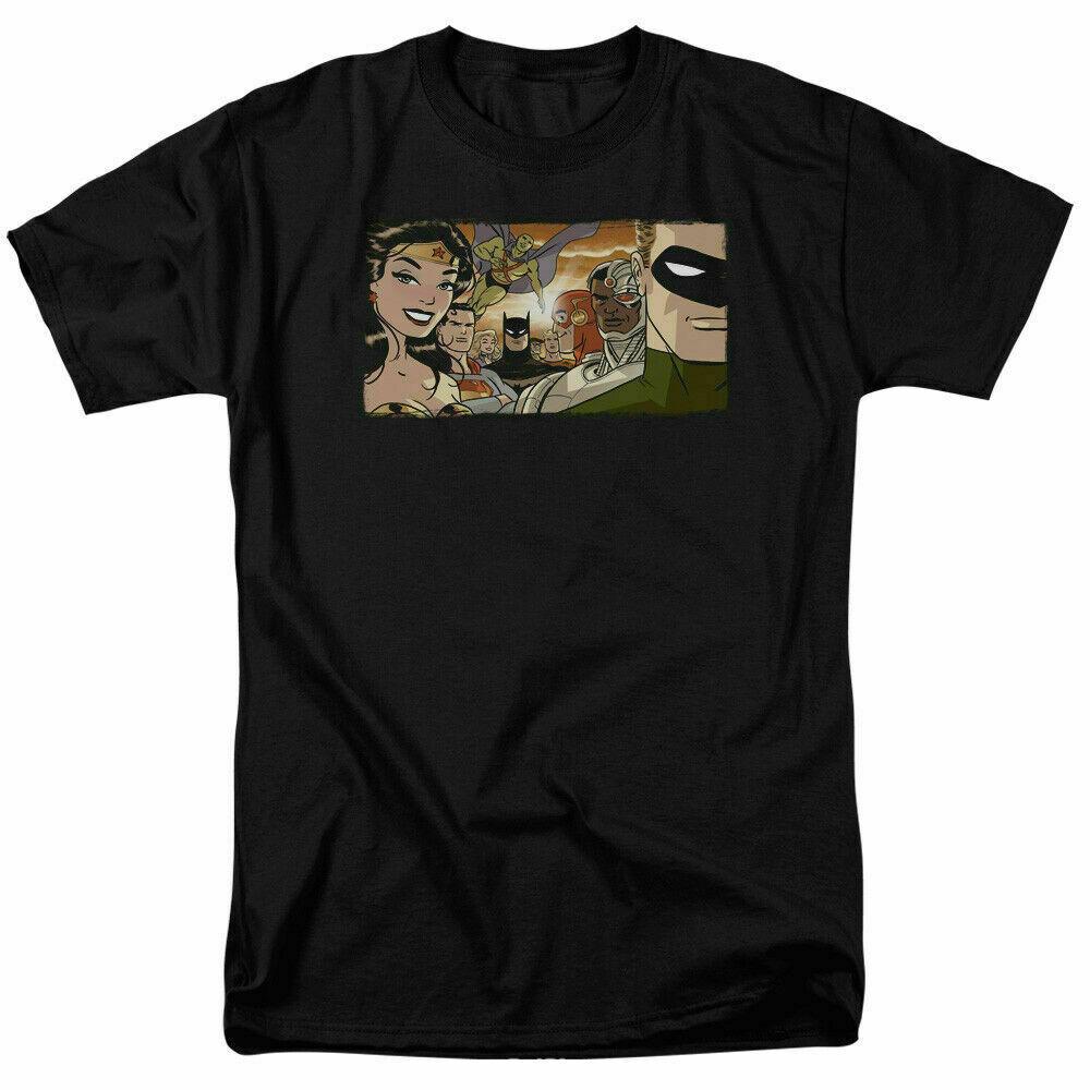 Justice League Cinematic League T Shirt Licensed Comic Book Tee Black