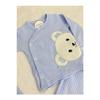 Baby Boy Teddy Bear Detailed 3-piece Hospital Discharge Set Newborn Outfit 0-3 Months 50-56cm Organic Cotton