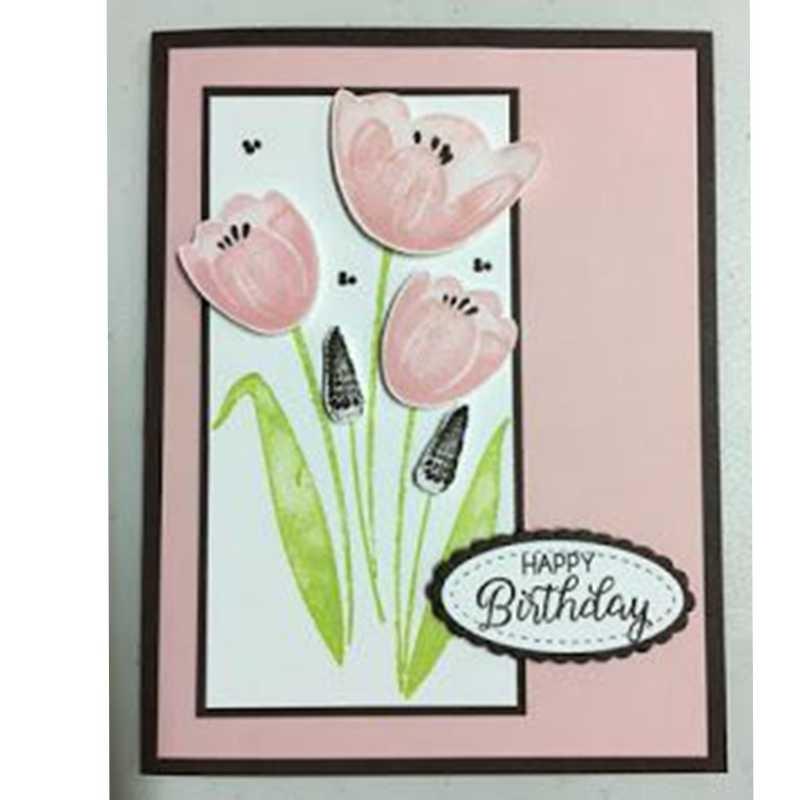 Металлические трафареты для резки тюльпанов для скрапбукинга, фотоальбома, декоративного тиснения