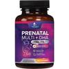 Nature's Nutrition Pregnancy Nutrition Multivitamins D3 B6 B12 Folic Acid DHA Omega 3 Iron