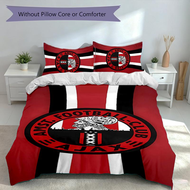 3pcs AFC Ajax Duvet Cover Set, Includes 1 Duvet Cover and 2 Pillowcases,Skin-Friendly&Comfortable Fabric,Suitable Bedding Sets