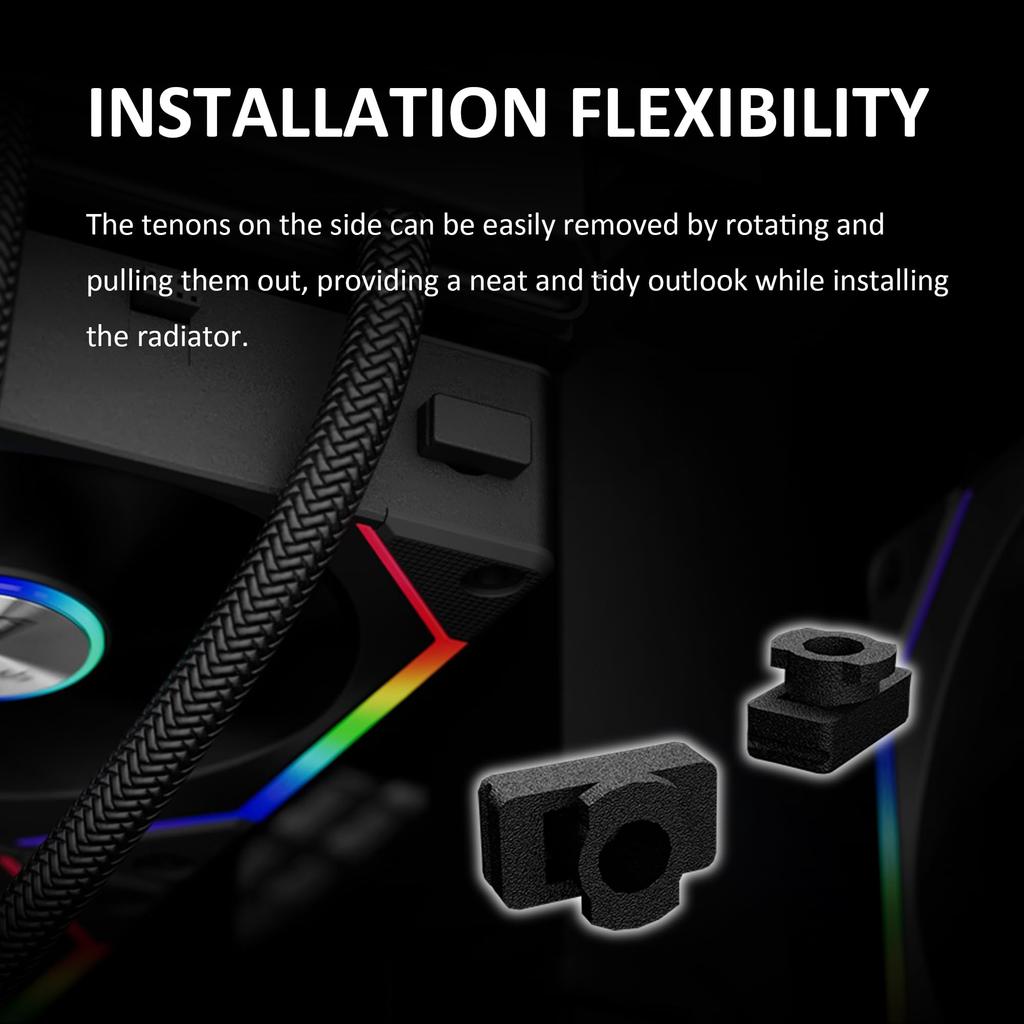 GAMDIAS 120mm ARGB PC Computer Case Fan Cabless Daisy Chain Replaceable Fan Blades Reverse Air Volume 30mm Thickness Infinity Mirror No Controller