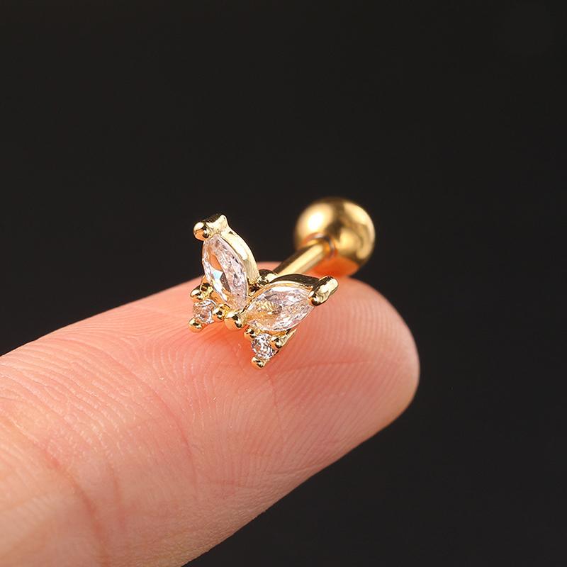1 шт. геометрические циркониевые серьги-гвоздики в форме уха в форме гвоздика для женщин и девочек, ювелирные украшения для вечеринки, подарок