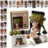 DIY Crochet Kit with Hood Hat, Handmade Knitted Animal Hat, Portable Creative Craft Gift for Beginners, 41 Styles