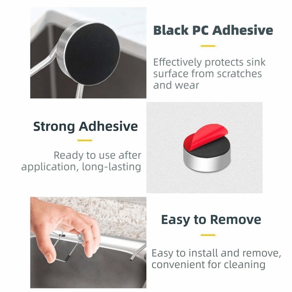 Waterproof Magnetic Sponge Holder Stainless Steel Sponge Hanging Bracket Kitchen Accessories