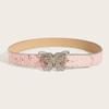 Denim Retro Fashion Belt Butterfly Wide Edge Waist Belt New Casual Versatile Belt
