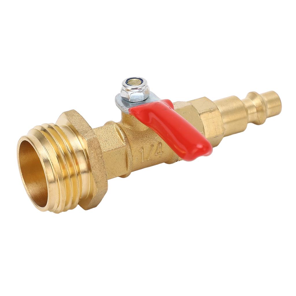 Зимний адаптер двойного назначения с быстроразъемным латунным шаровым краном, резьба GHT 3/4 дюйма для RV, кемпера, лодки, прицепа