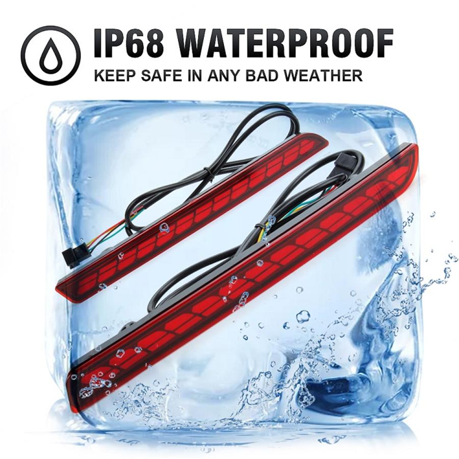 Car LED Rear Bumper Reflector Light Lamp Left+Right For Toyota Sienna 2021-2023