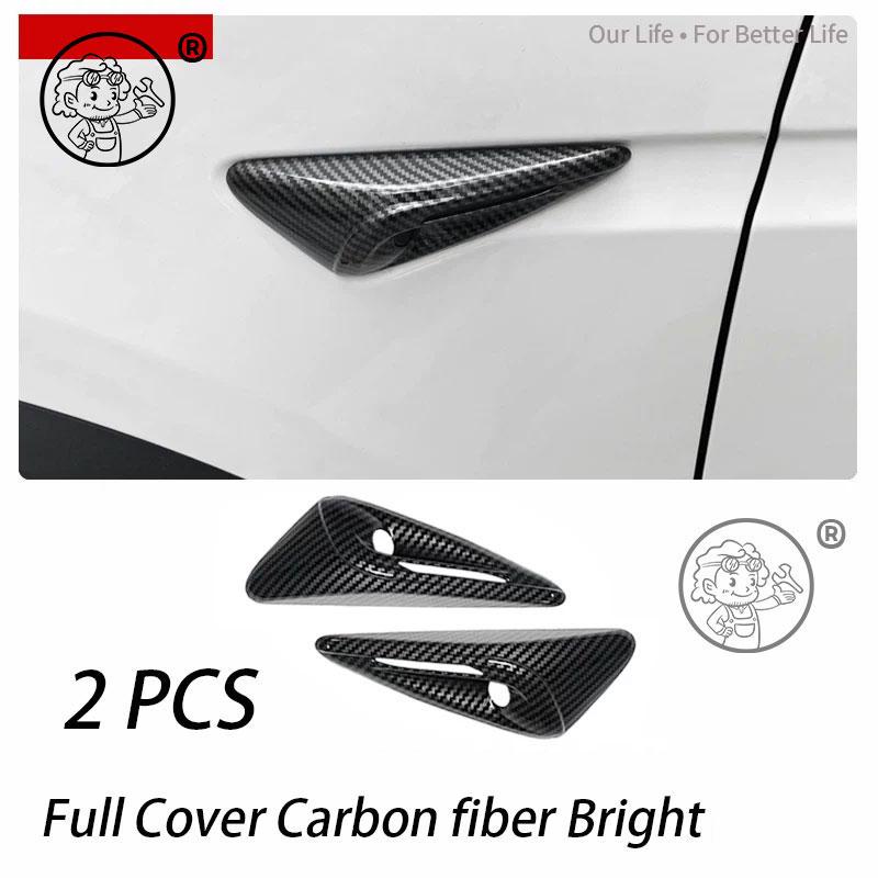 For Tesla Model YL 2026 2027 Car Leaf plate camera protection cover body Carbon fiber decorative Car modification accessories
