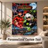 Miraculous Ladybug Tapestry, Personalized Custom Text, Wall Hanging Tapestry For Living Room Home Wall Decor