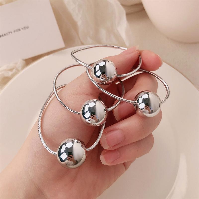 2 шт. Яркие серебряные шарики для волос, веревки для женщин и девочек, милые, универсальные, эластичные, кольца для волос, головные уборы, аксессуары для волос, подарки