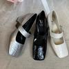 Модные французские босоножки на каблуках Zapato de Mujer из кожи с квадратным носком для женщин, весна-лето-осень, толстые каблуки, для улицы, элегантные