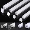 Трехсторонний светящийся светодиодный алюминиевый профиль круглый квадратный трубчатый рассеиватель из поликарбоната, поверхностный подвесной линейный корпус для полосового света