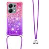 For Xiaomi Redmi Note 13 Pro 4G/Poco M6 Pro 4G TPU Case Gradiant Quicksand Shockproof Cover with Lanyard