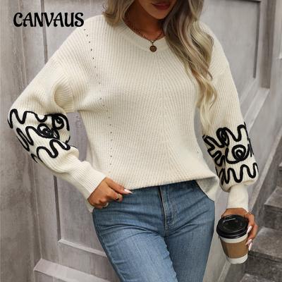 Осенне-зимний пуловер женский свитер большого размера с узором однотонного цвета модный свитер