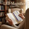 5x Magnification Pull-Out Magnifier Handheld Rectangular Lens LED Magnifier Compact with LED Light Illuminates Magnifier