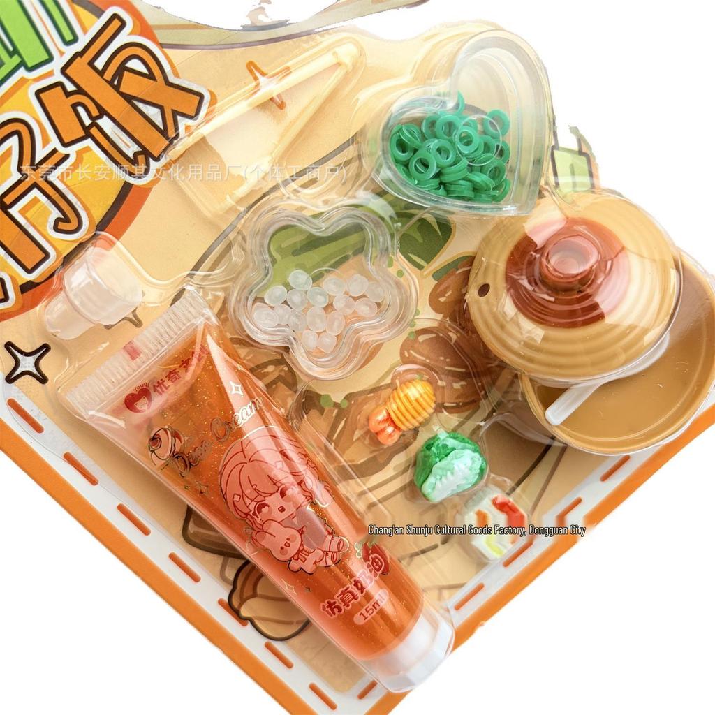 Creative DIY Clay Pot Rice Kids' Role-Playing Toy Set