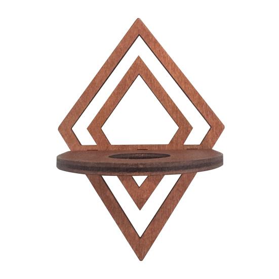 Настенный держатель для тилландсии, деревянная геометрическая подставка для тилландсии, деревенский настенный плантатор для декора дома, гостиной, спальни