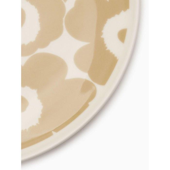 [Marimekko] Unikko Plate 25cm Beige x White