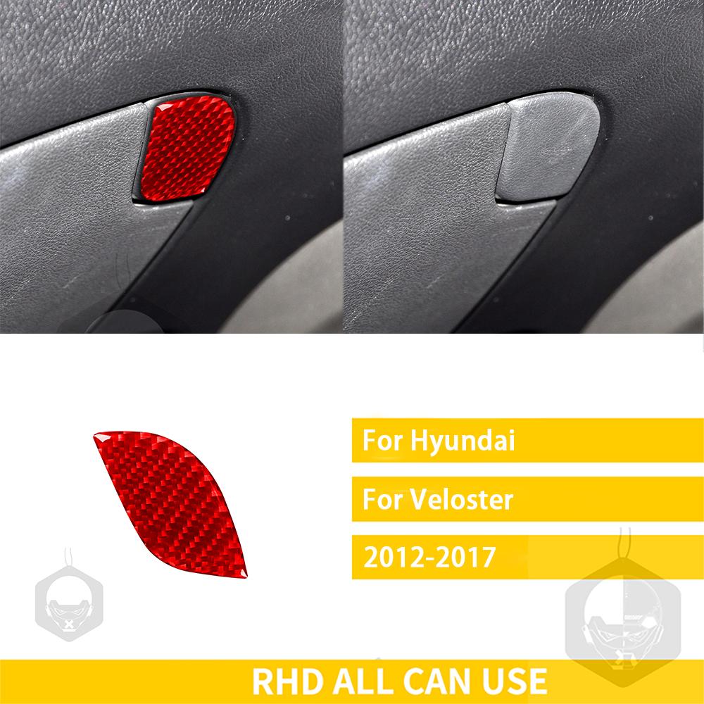 Для Hyundai Veloster 2012-2017 Аксессуары Углеродное волокно Салон автомобиля Панель кнопки запуска двигателя Ручка перчаточного ящика Накладка Наклейка