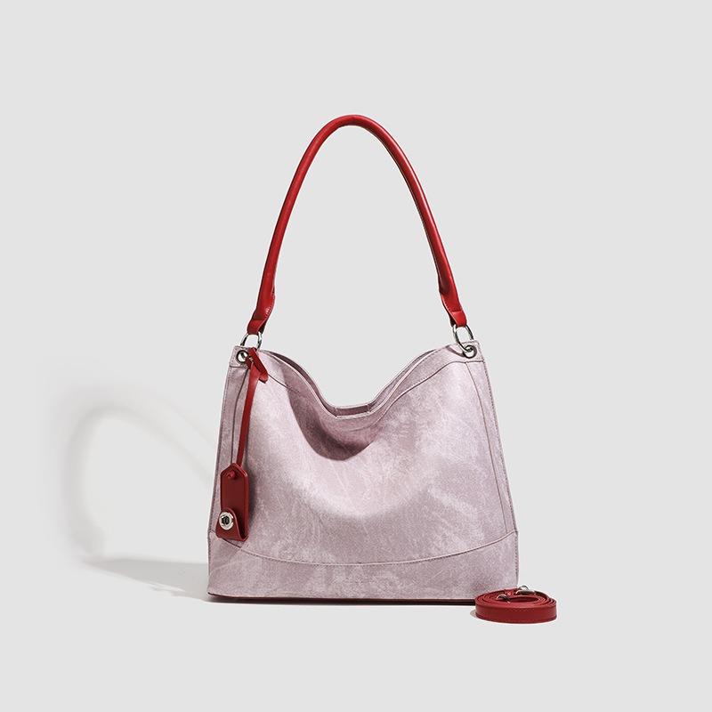 2025 New Dry Rose Tote Bag Gradient Large Capacity Bag for Women Spring Commuting Underarm Bag Tote Bag for Women