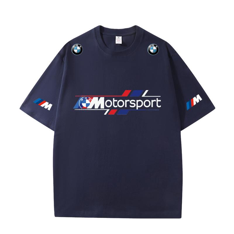 MINISO Летняя унисекс футболка BMW Motorsport 2026 - 100% хлопок, повседневная одежда