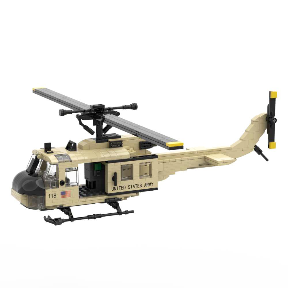 UH-1D HUEY Вертолет Набор Строительных Блоков Игрушка Набор для Сборки Армейский Военный Комплект UH1D Комплект Совместим с Брендами