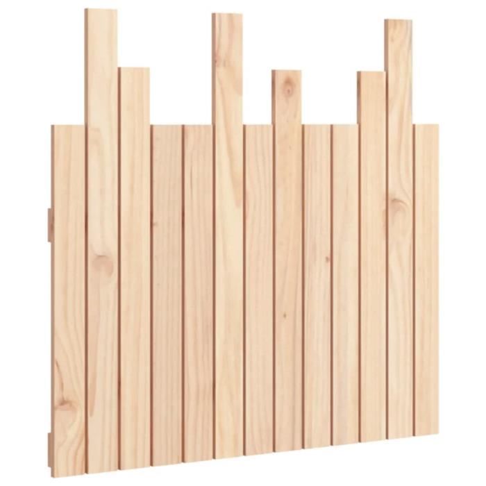 824803 vidaXL Wall-mounted Headboard 82.5x3x80 Cm Solid Pine Wood