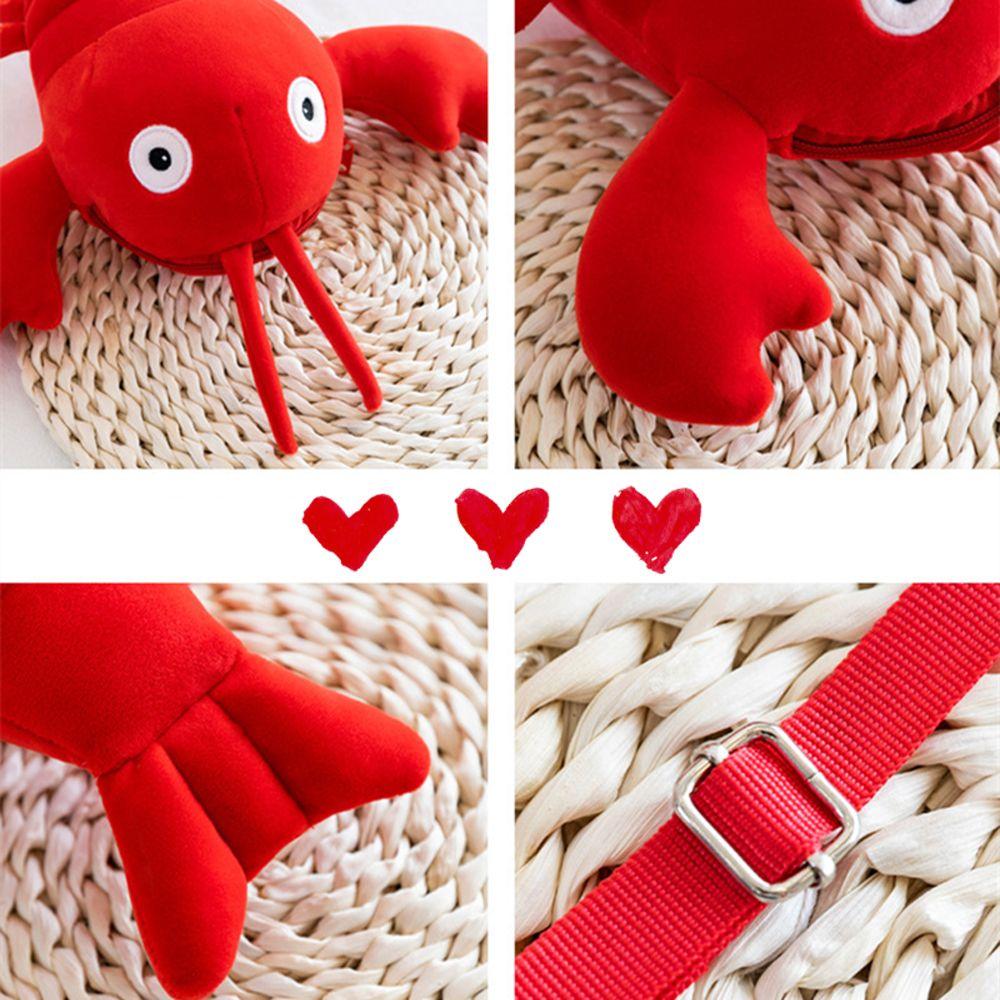 Игрушка Рождественский подарок Подарок на день рождения Сумка-мессенджер Crayfish Плюшевая сумка через плечо Плюшевая сумка через плечо