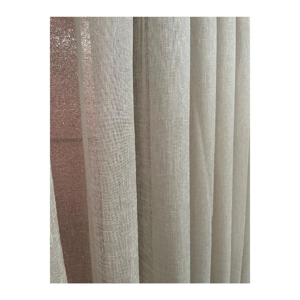 Кремовый оттенок для штор из тюля Phoenix, имитирующий льняное полотно (без удовольствия)