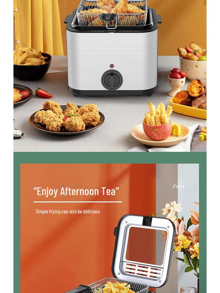 Профессиональная электрическая фритюрница большой емкости 2,5 л — идеально подходит для жареной курицы и картофеля фри