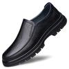 100% Genuine Leather Men's Loafers Soft Cowhide Men's Casual Shoes Brand Anti Slip Black Brown Thick Soled Business Shoes Tenis