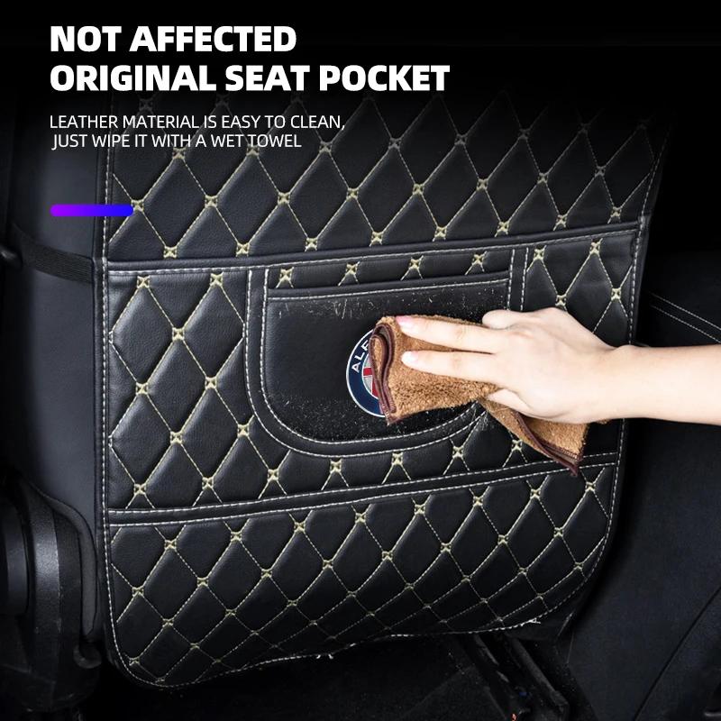 Car Seat-Back Protective Pads Waterproof Accessory For Alfa Romeo 159 147 156 166 Giulietta Giulia Mito Stelvio Brera Spider MV8