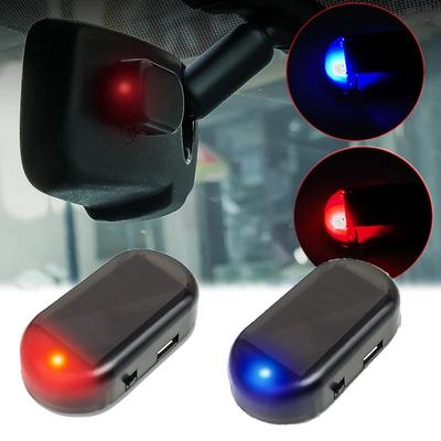 Солнечная батарея + USB светодиод мигает имитация поддельного автомобильного охранного света имитация фиктивной сигнализации беспроводная предупреждающая противоугонная лампа